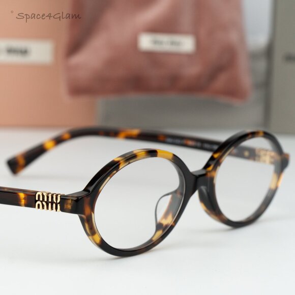 Miu Miu Women Sunglasses Havana Clear Blue Light Filter MU04ZSF VAU08N BRAND NEW - Picture 5 of 12